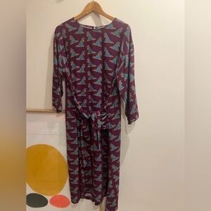 Purple Patterned Women's Dress